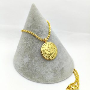 ALTIN KAPLAMALI REŞATLI KOLYE